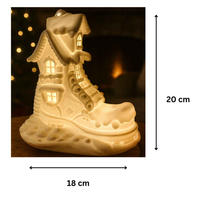 Christmas Boot House Lamp – Festive LED Decor Gift for Home, Office, Corporate Gifting & Christmas Celebrations - Image 2