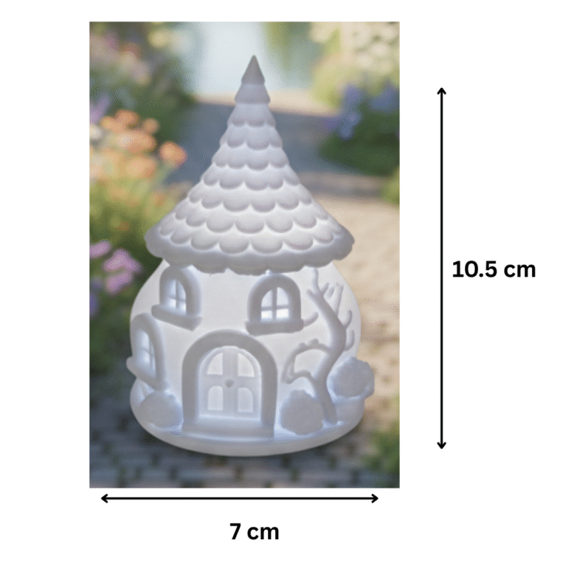 Luminous Fairy House Tealight Lamp | 3D Printed Mini Home Décor Gift | Warm Glow Table Light - Image 2
