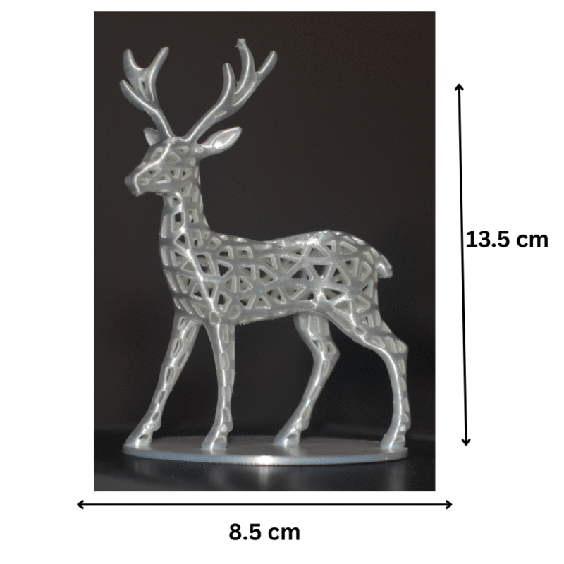 Christmas Voronoi Reindeer Tealight Holder | 3D Printed Christmas Decor | Festive Desk & Home Decoration | Holiday Corporate Gift - Image 2