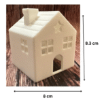 Tiny Christmas Tealight House – 3D Printed Holiday Decor Gift | Single Color Tealight Lamp for Home & Office - Image 2