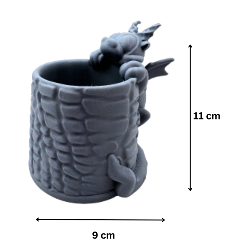 3D Printed Dragon Pencil Cup – Desk Organizer for Kids, Students & Office Use | Unique School Gift - Image 2