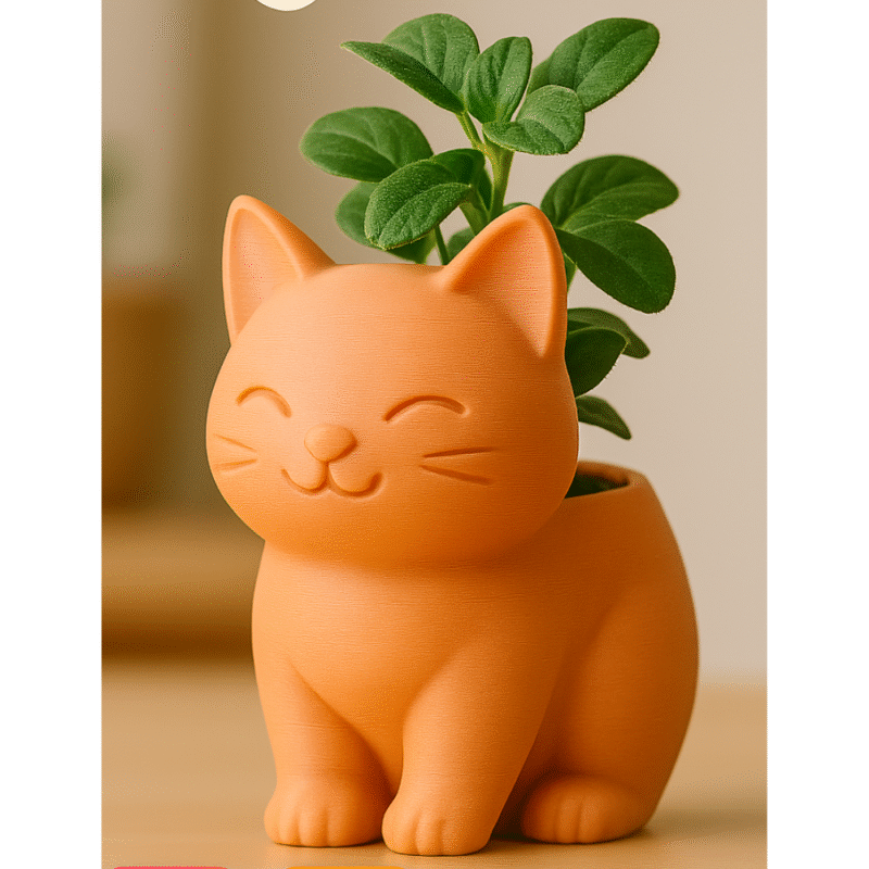 Cute Cat Planter for Desk & Home | Kitty Succulent Pot Gift for Plant Lovers | Cute Décor for Office, Home & Corporate Gifting - Image 3
