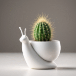 Cute Snail Planter | Mini Decorative Pot & Desk Vase | Creative Home & Office Décor Gift | Indoor Tabletop Plant Holder - Image 3