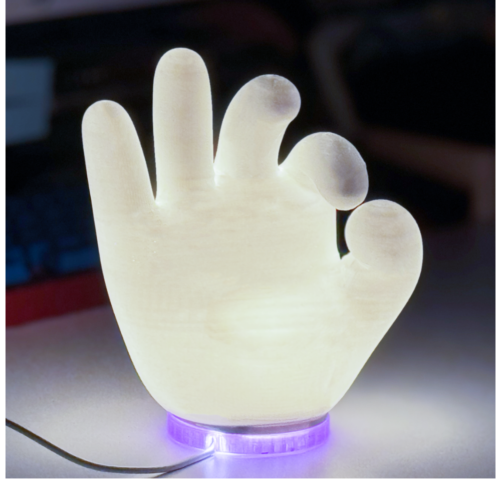 3 OK Hand LED Light – Modern Home Décor Lamp & Unique Corporate Gift for Office Desk - Image 1