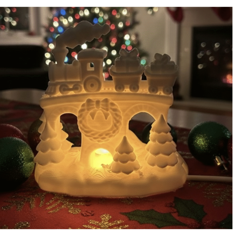 Christmas Train Bridge Lamp – Festive LED Decorative Light for Home, Office & Corporate Gifting - Image 3