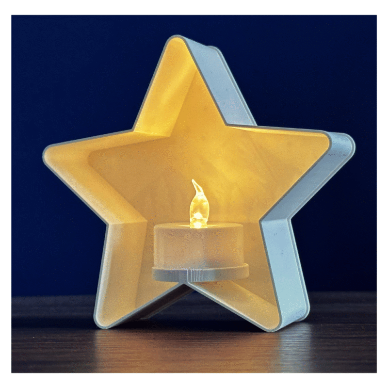 Star Tealight Lamp Mountains 3D Printed Christmas Gift for Corporate and Industrial Clients - Image 3