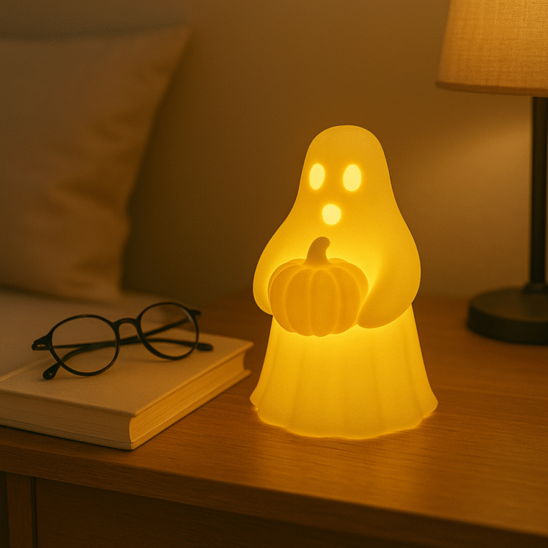 Cute Ghost Lamp – Halloween Pumpkin Light | Corporate Gift, Office Desk Décor & Home Decorative Night Lamp - Image 3