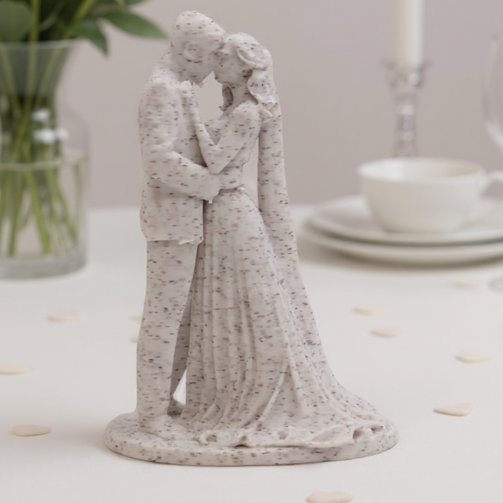 1 Wedding Couple Romantic Sculpture, Anniversary Gift, Birthday Gift for Husband Wife, Valentine Gift, Mothers Day Gift, Home Decor Showpiece, Corporate Gift for Clients, Company Event Gift, Couple Statue for Office Desk - Image 1