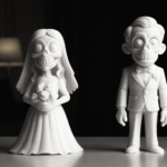 Zombie Bride & Groom Figurine Gift, Halloween Decoration, Horror Theme Desk Showpiece, Unique Birthday Gift, Valentine Day Gift, Corporate Desk Gift, Office Table Gift, Couple Gift, Anniversary Gift, Spooky Collectible, Return Gift, Event Giveaway