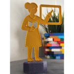3D Printed Best Teacher Award Trophy – Teacher’s Day, Birthday, Farewell, Appreciation Award, Annual Day, School Events, College Functions, Corporate Gifts, Friendship Day, Thank You Gift, Custom Recognition Trophy
