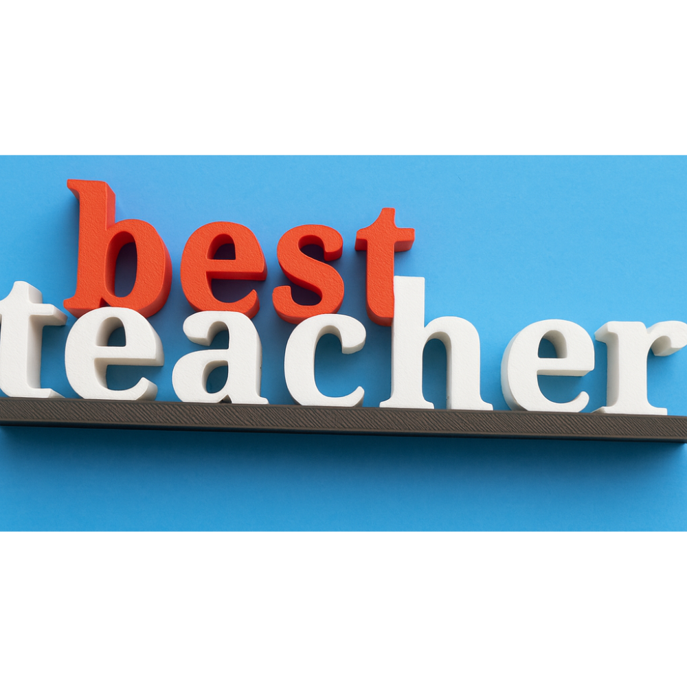 1 Best Teacher Letter 3D Printed Gift for Teachers, Birthday, Friendship Day, Farewell, School Events, Students Appreciation, Thank You Gift, Custom Desk Decor - Image 1