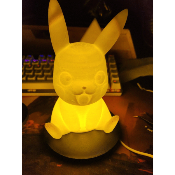 Pikachu LED Lamp – Cute Night Light for Kids, Desk Décor, Festive Gifting & 3D Printed Pokémon Lamp