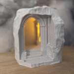 Gallery of Stone LED Booknook | 3D Printed Gift for Spiritual Events, Birthday, Anniversary, Corporate Gifts, Home Decor, Office Decor, Festival Gifting