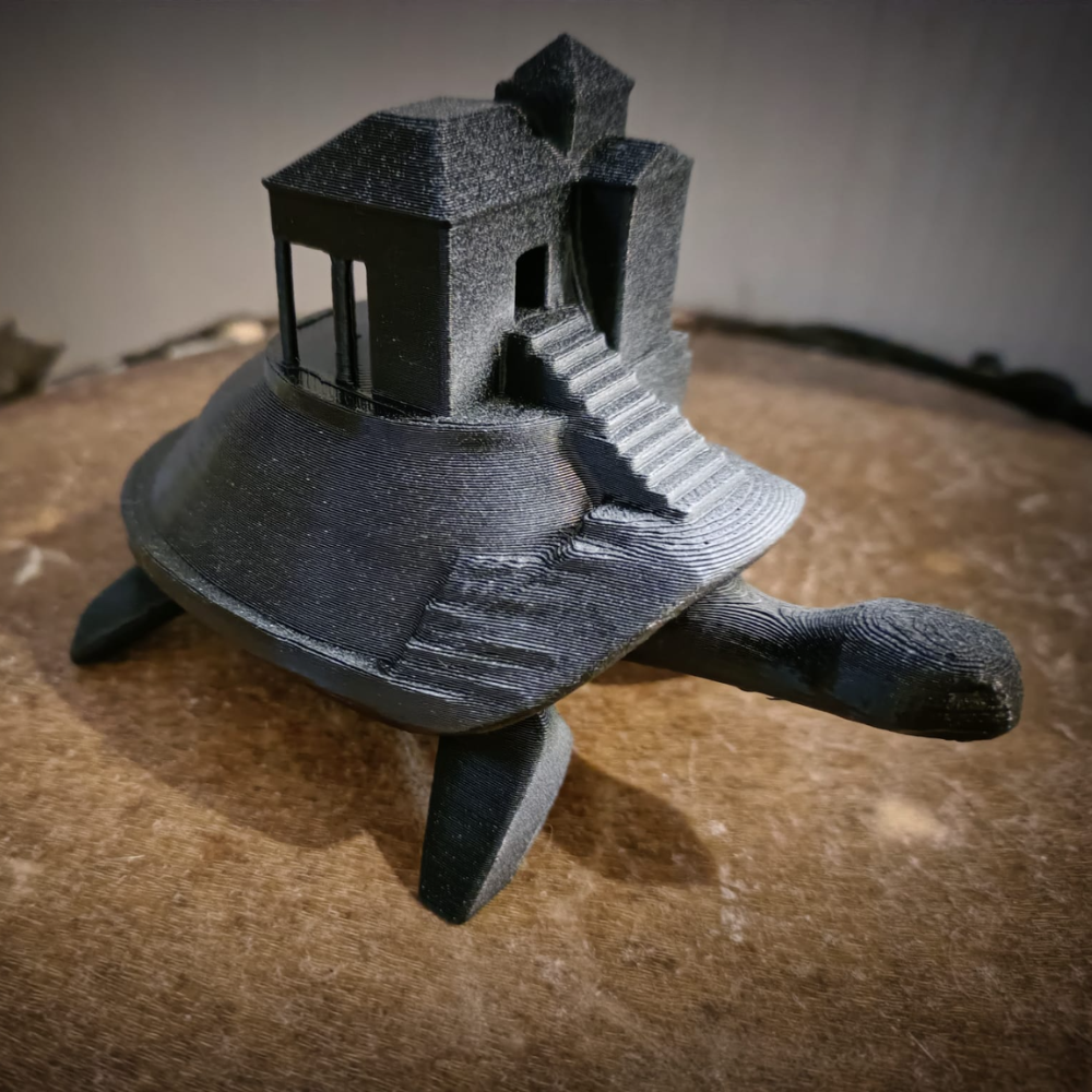 1 Temple Turtle 3D Printed Gift for Spiritual Event, Home Decor, Birthday, Anniversary, Housewarming, Office Desk, Meditation Space, Good Luck Symbol, Corporate Gifting, Students, Festivals, Pooja, Mandir Decoration - Image 1