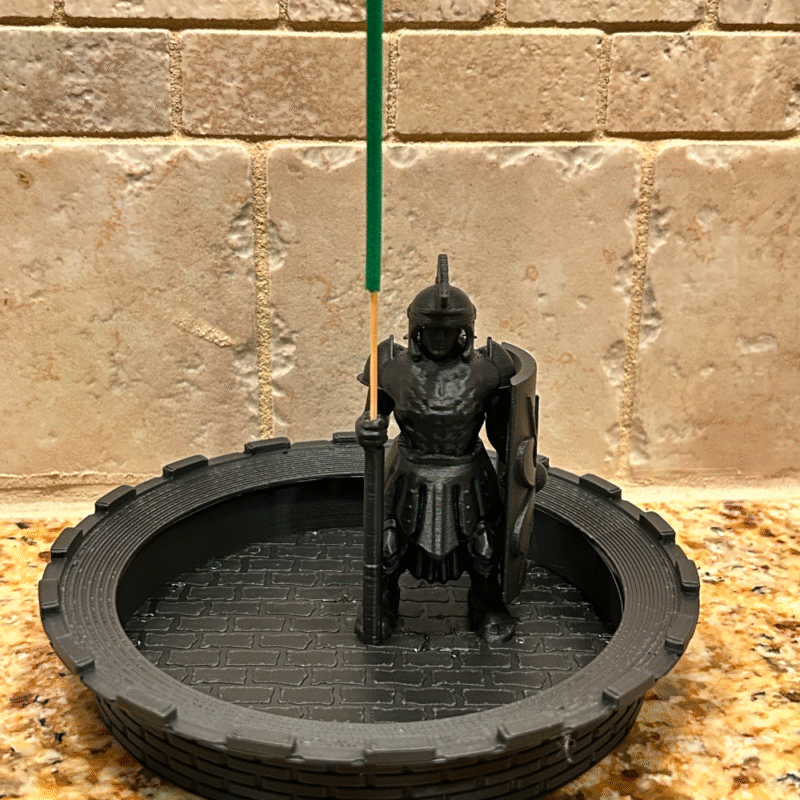 Gladiator Incense Stick Holder, 3D Printed Aroma Stand for Spiritual Events, Home Décor, Yoga, Meditation, Birthday Gifts, Corporate Gifts, Housewarming, Festive Gifts, Office Desk Decor - Image 3