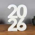 2026 Decorative Stand with Lettering, New Year 2026 Gift, Office Desk Decor, Corporate Gift for Industry Clients, Personalized 3D Printed Table Showpiece - Image 3
