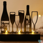 Happy New Year Backlit Tealight Stand, New Year 2026 Gift, Office Desk Decor, Corporate Gift, Industrial Client Gift, Home Decoration, Festival Lighting, Event Giveaway, Custom 3D Printed Lamp Stand