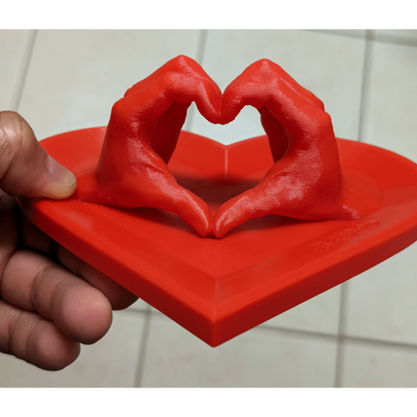 Te Amo Heart with Hands, I Love You Gift, Romantic 3D Printed Showpiece, Love Couple Gift, Valentine Gift, Anniversary Gift, Proposal Gift, Decorative Table Showpiece
