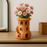 Tower House Vase, Whimsical Fairy Home Flower Vase, Fantasy Home Decor Vase, Desk Decor Gift, Office Table Decor, Corporate Gift Item, Home Interior Showpiece, 3D Printed Decorative Vase