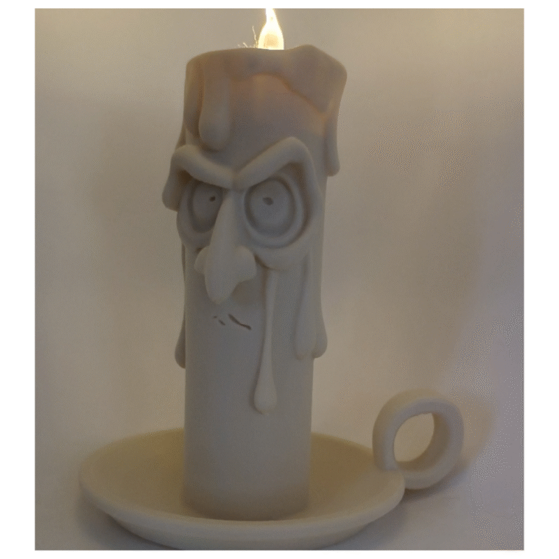 Melting Character Candle with LED Tealight Holder – Unique 3D Printed Gift for Home Décor & Desk Decoration - Image 3