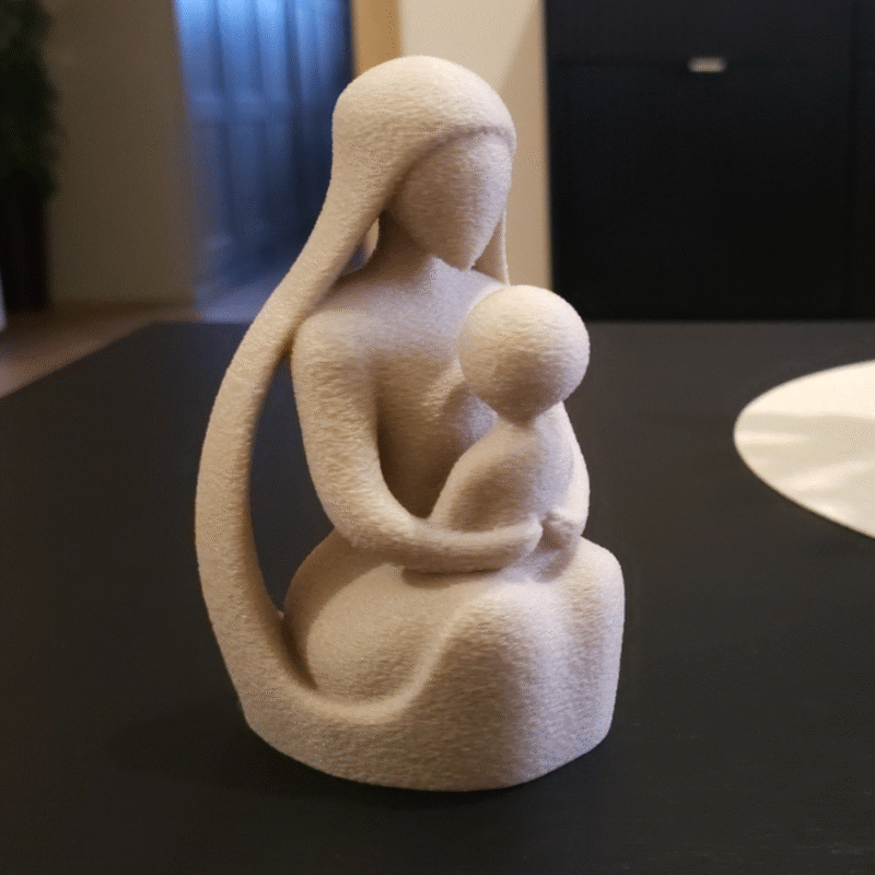 Decorative Mother and Child Figurine, Mothers Day Gift, Mother Love Statue, Family Bond Showpiece, Corporate Gift Item, Client Gifting Decor, Office Desk Decor, Home Decor Gift, 3D Printed Decorative Figurine - Image 3