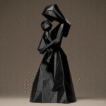 Geometric Mother and Child Figurine, Family Love Showpiece, Motherhood Gift, Give to Mother, Hospital Birth Decor, Maternity Clinic Decor, Home Decor Statue, Baby Shower Gift, 3D Printed Figurine - Image 3