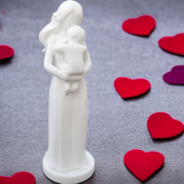 Mom’s Hug Minimalist Sculpture, Mother Love Showpiece, Family Bond Decor, Gift for Mother, Maternity Gift, Birth Delivery Hospital Decor, New Mom Gift, Home Office Table Decor, 3D Printed Art Sculpture