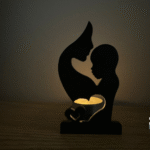Mothers Day Silhouette Tealight Holder, Family Gift, Give to Mother, Mom Gift, Mother Love Decor, Birth Delivery Hospital Gift, Home Decor Lamp, Tealight Candle Holder, 3D Printed Gift