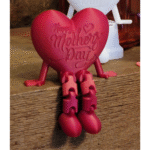 Happy Mother’s Day Articulated Heart Gift, Mother Gift, Mom Gift, Family Gift, Love Gift, Gift for Mother, Gift from Son, Gift from Daughter, Home Decor Gift, Desk Decor Gift, Handmade Look Gift, 3D Printed Heart Gift