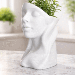 Deco Pot Sophia Elegant Female Figurine, Valentine Day Gift, Women’s Day Gift, Family Gift, Wife Gift, Girlfriend Gift, Sister Gift, Mother Gift, Home Decor, Office Decor, Desk Decor, Table Decor, 3D Printed Decorative Pot