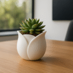 Modern Tulip Planter, Home Decor, Office Decor, Family Gift, Festival Gift, Table Decor, Shelf Decor, Indoor Planter, Minimal Planter, 3D Printed Planter