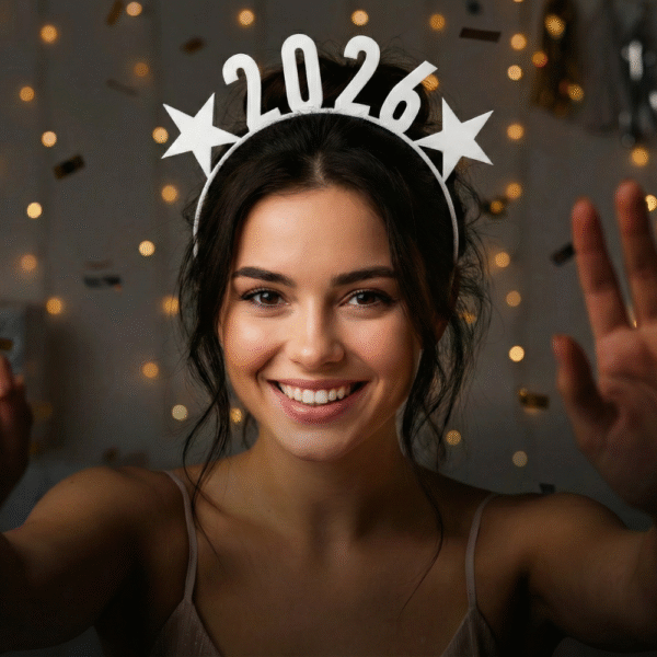 Headband New Year 2026, New Year Celebration Accessory, Family Party Headband, Office Event Headband, School Function Headband, Kids Party Headband, Festive Hair Accessory, 3D Printed New Year Headband