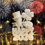 HAPPY NEW YEAR 2026, new year decor, new year gift, family celebration decor, office desk decor, home decoration item, festive tabletop showpiece, 3d printed new year decor