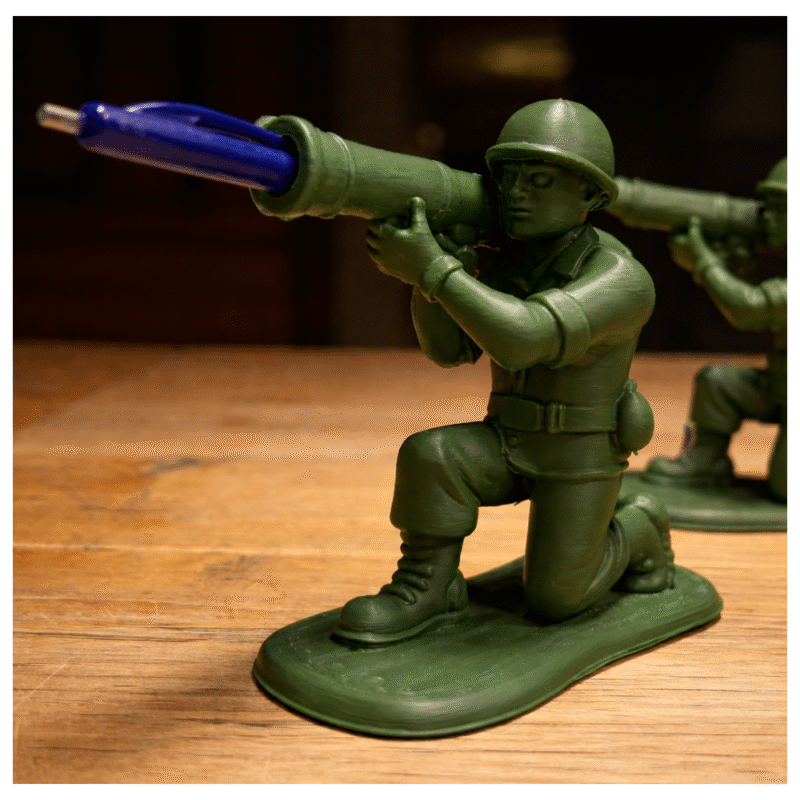 Pen Holder Bazooka Soldier, Army Pen Stand, Military Desk Organizer, Soldier Statue Pen Holder, Office Desk Pen Holder, Study Table Pen Stand, Gift for Army Officers, Gift for Soldiers, Gift for Defence Staff, Desk Decor Pen Holder, 3D Printed Pen Holder - Image 3