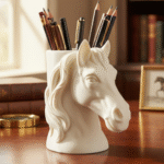 Majestic Horse Desk Organizer, Horse Pencil Holder, Office Desk Organizer, Table Organizer for Office, Study Desk Organizer, Pen Stand for Office, Gift for Office Desk, 3D Printed Desk Organizer