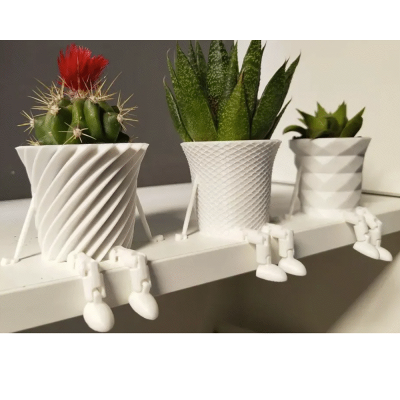 Plant Pot Family, Decorative Plant Pots, Indoor Plant Planter, Office Desk Planter, Home Decor Pot, Tabletop Plant Pot, Gift Item, 3D Printed Plant Pot - Image 3