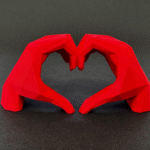 Hands Heart Love Symbol, Valentine Day Gift, Love Hand Sculpture, Romantic Home Decor, Couple Gift Item, Anniversary Showpiece, Wedding Gift Decor, Desk Decor Gift, 3D Printed Love Symbol