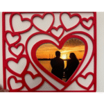 Valentine Photo Frame, Romantic Wall Art, Love Photo Frame Decor, 3D Printed Photo Frame, Couple Gift Frame, Home Wall Decoration, Anniversary Gift, Bedroom Wall Art, Living Room Decor, Personalized Gift Idea