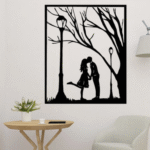 Love Under The Trees Wall Decor, Romantic Tree Wall Art, Couple Love Wall Hanging, Bedroom Wall Decor, Living Room Wall Art, Anniversary Gift Decor, Wedding Decor Item, Home Interior Wall Decor, Modern Wall Decoration, 3D Printed Wall Decor