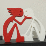 Valentine Lovers Gift, Romantic Couple Showpiece, Love Decor Item, Anniversary Gift, Valentine Day Decor, Couple Figurine, Love Symbol Gift, Home Decor Accent, Desk Decor, Shelf Decor, 3D Printed Love Sculpture