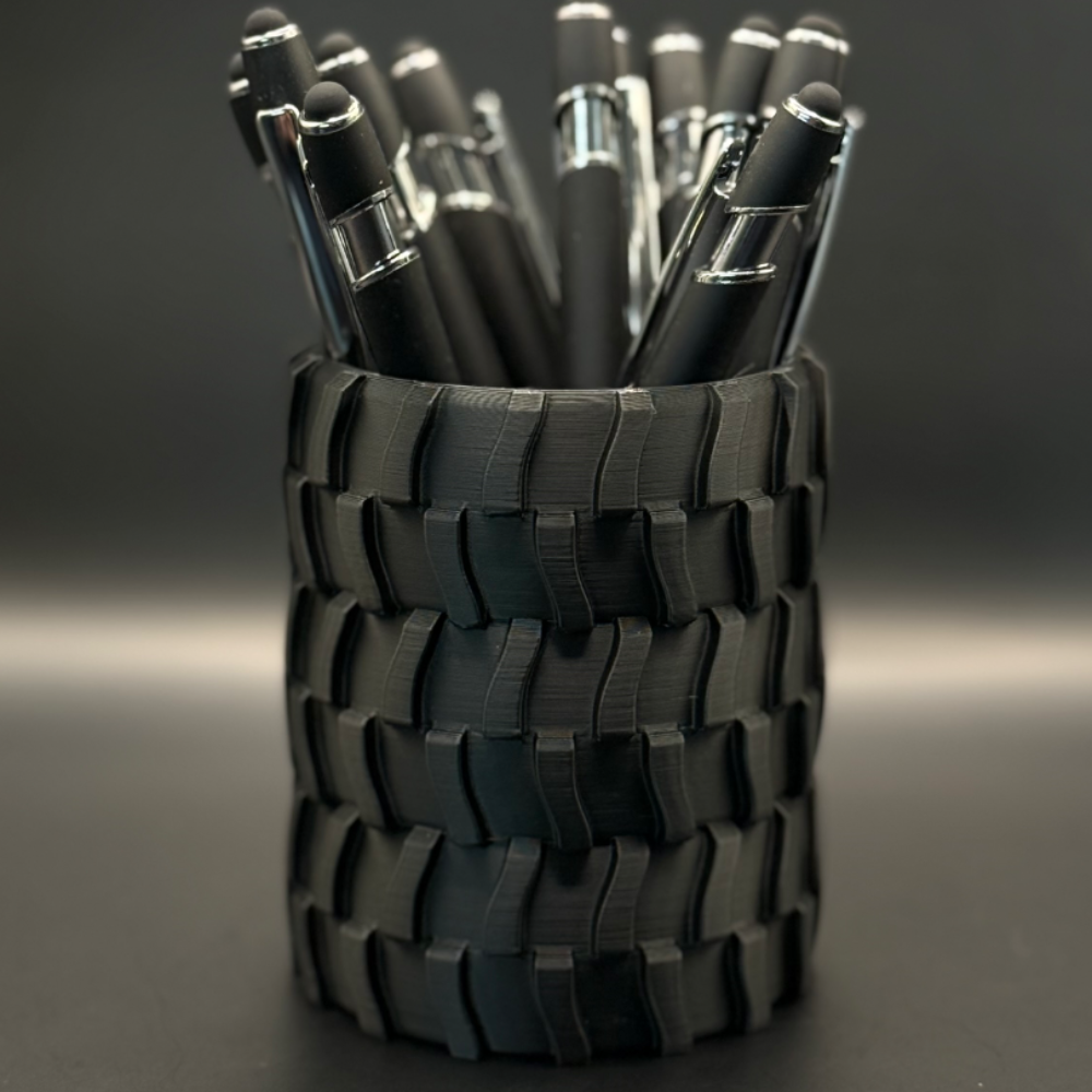 1 Tractor Tire Pen Holder, Tractor Wheel Pen Stand, Tractor Tire Desk Organizer, Tractor Tire Cup Holder, Tractor Wheel Tin Holder, Office Desk Pen Stand, Industrial Desk Organizer, Agriculture Theme Gift, Corporate Gift, 3D Printed Pen Holder - Image 1