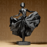 Geometric Ballerina Dancer – Premium 3D Art Showpiece for Corporate Gifts & Home Décor