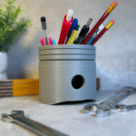 3D Printed Pencil Holder Piston, Office Desk Organizer, Industrial Gift, Engineer Gift, Corporate Gift, Workshop Desk Accessory, Mechanical Theme Pen Stand