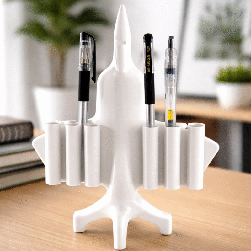 Fighter Jet Pen Holder, Fighter Aircraft Pen Stand, F117 Fighter Pen Holder, Office Desk Pen Holder, Corporate Gift, Aviation Gift, Defense Gift, Pilot Gift, Air Force Gift, Military Desk Decor, 3D Printed Pen Holder - Image 3