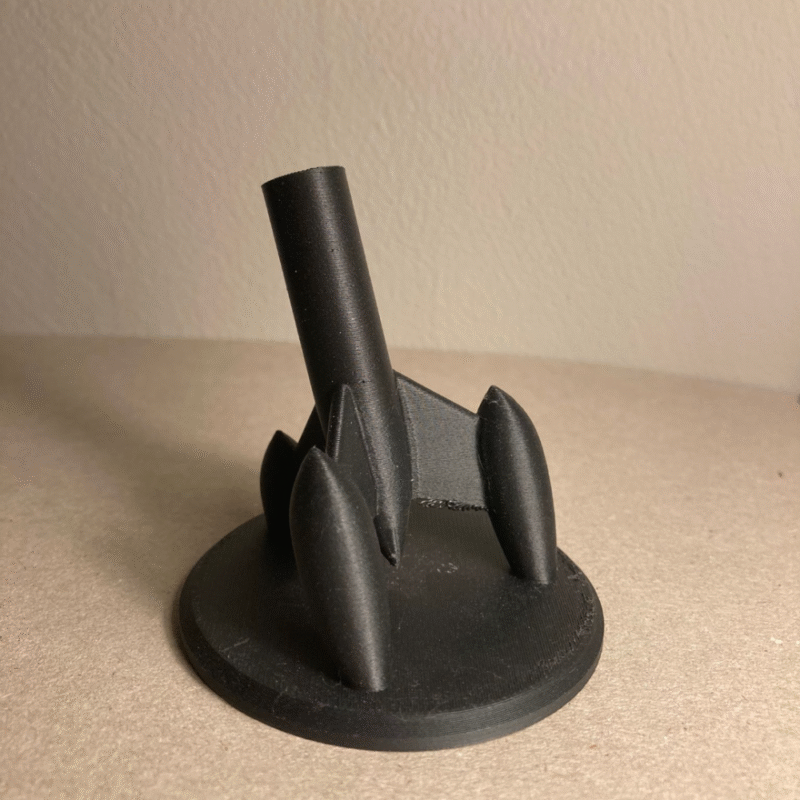 Tilted Rocket Universal Pen Holder, 3D Printed Desk Organizer, Office Stationery Stand, Corporate Gift, Airline Crew Desk Accessory, Pilot Office Organizer, Engineer Desk Stand, Student Study Table Pen Stand, School Stationery Holder, College Desk Organizer, Home Office Decor, Reception Desk Accessory, Industrial Office Gift - Image 3