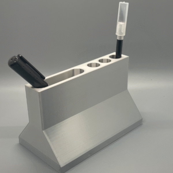 Concrete Pencil Holder, Construction Barricade Pen Stand, 3D Printed Desk Organizer, Office Stationery Holder, Corporate Gift, Industrial Gift, Airline Office Gift, Architect Desk Accessory, Engineer Gift, Construction Theme Desk Decor