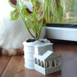 Roman Pantheon Inspired Self Watering Planter, 3D Printed Desk Planter, Office Decor Gift, Corporate Gift, Hotel Decor, Airline Lounge Decor, Reception Area Planter, Home Decor Planter, Restaurant Table Decor, Eco Friendly Gift