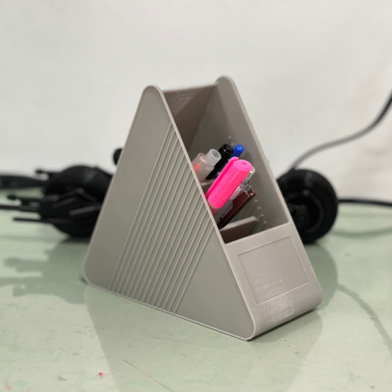 Triangular Pen Holder, 3D Printed Desk Organizer, Office Stationery Holder, Corporate Gift, Industrial Gift, Airline Office Use, School College Use, Home Office Desk Accessory - Image 3