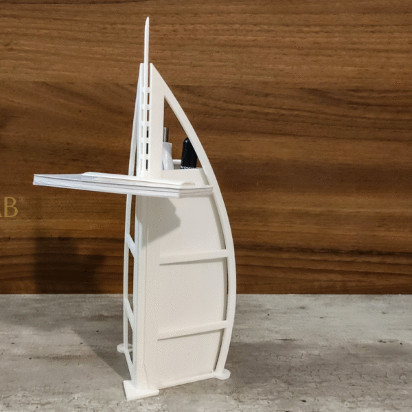 Burj Al Arab Pen Holder, Business Card Holder, Office Desk Organizer, Corporate Gift, Airline Gift, Hotel Gift, Architecture Inspired Desk Accessory, Executive Office Decor, 3D Printed Premium Desk Stand