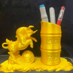 Bull Fortune Pen Holder Ornament, Office Desk Organizer, Corporate Gift, Executive Table Decor, Airline Office Gift, Banking Office Decor, IT Company Desk Gift, Business Promotion Gift, 3D Printed Desk Accessory